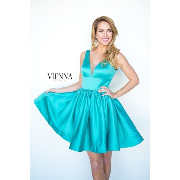 Blue Vienna Size 6 A-line dress - Picture 1 of 2